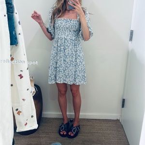 Reformation summer spring dress off shoulder XS